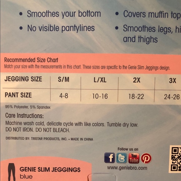 Genie Slim Jeggings Small Blue Pockets - Picture 9 of 10